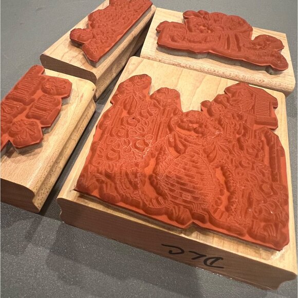 Stampin’ Up! Honey Honey Bear Wooden Block‎ Stamps Retired 4 Total With Case - Picture 5 of 5